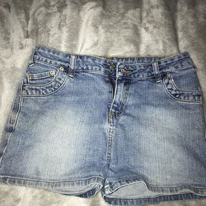 Pony tails jean shorts